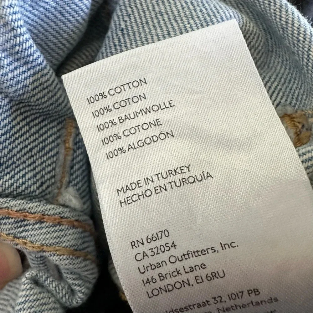 We The Free People Womens 27 Light Wash Haywire High Rise Cargo Jeans Wide Leg 4